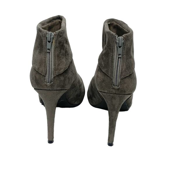ABOUND Womens Faux Suede Zip Up High Heel Ankle Boots Almond Toe Gray Size 10M - Picture 4 of 6